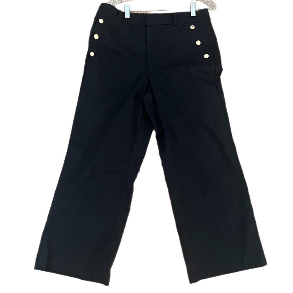 Wide leg crop conservative minimalist pants sailor nautical workwear pants